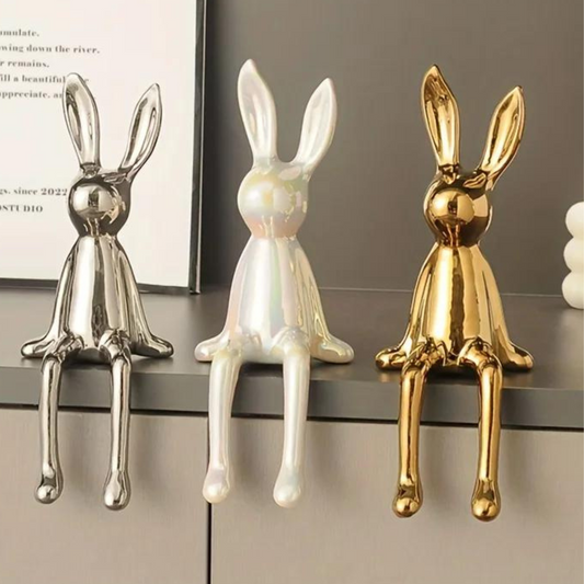 Sitting Rabbit Statue Luxury Decoration