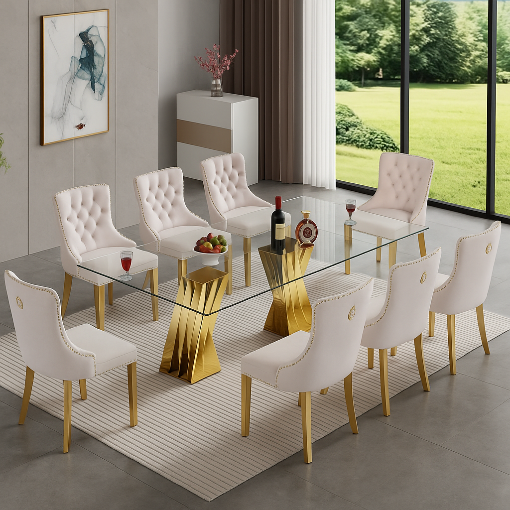 Faux Marble Dining Table