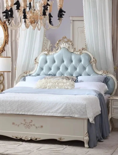 Pretty King Size Bed Frame French Style Pink Queen Bed Princess Modern Letto Matrimoniale Bedroom Furniture Luxury