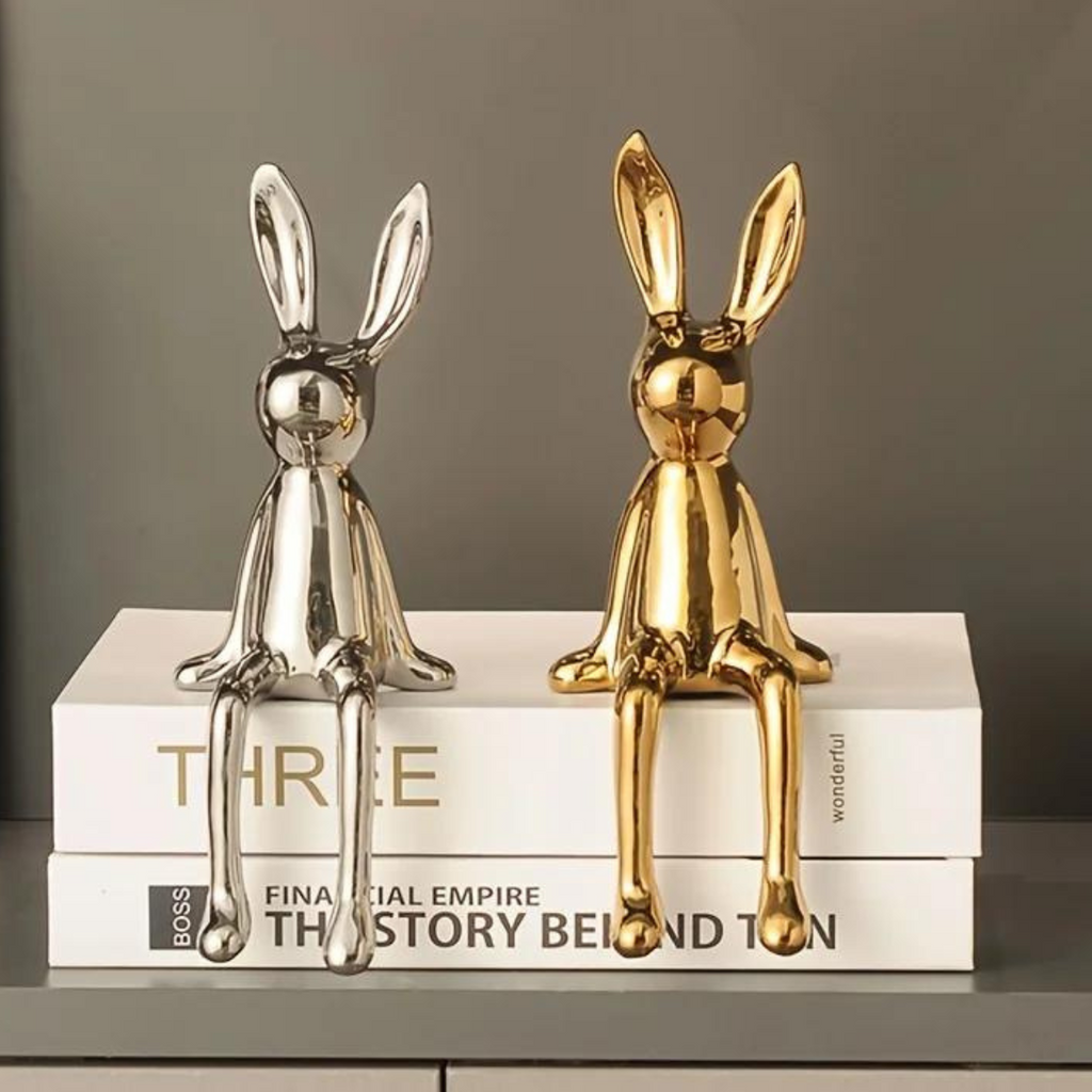 Sitting Rabbit Statue Luxury Decoration