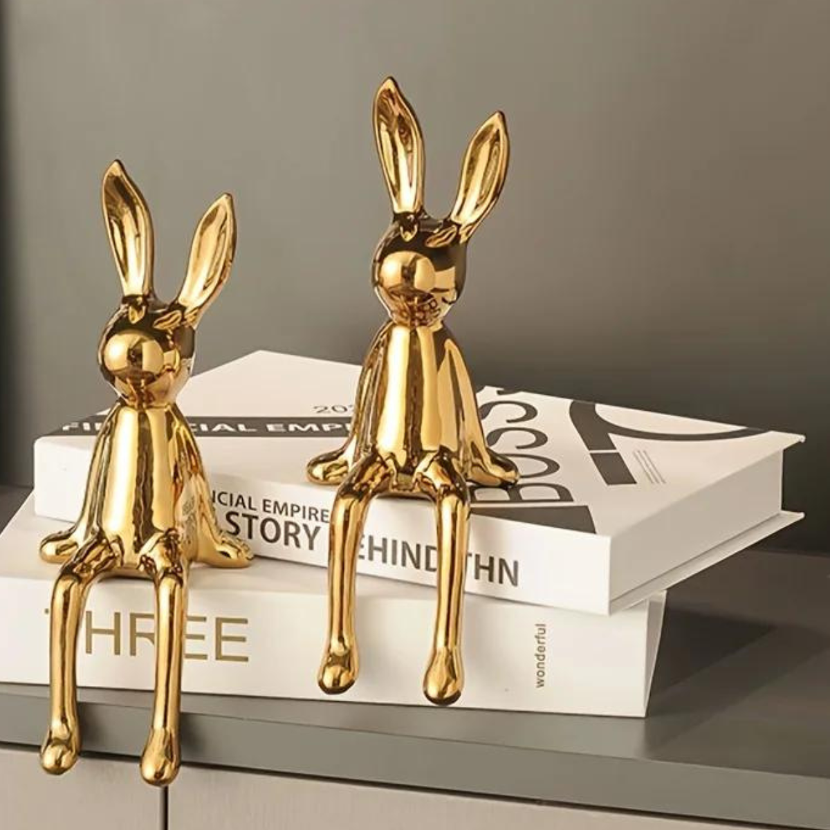 Sitting Rabbit Statue Luxury Decoration