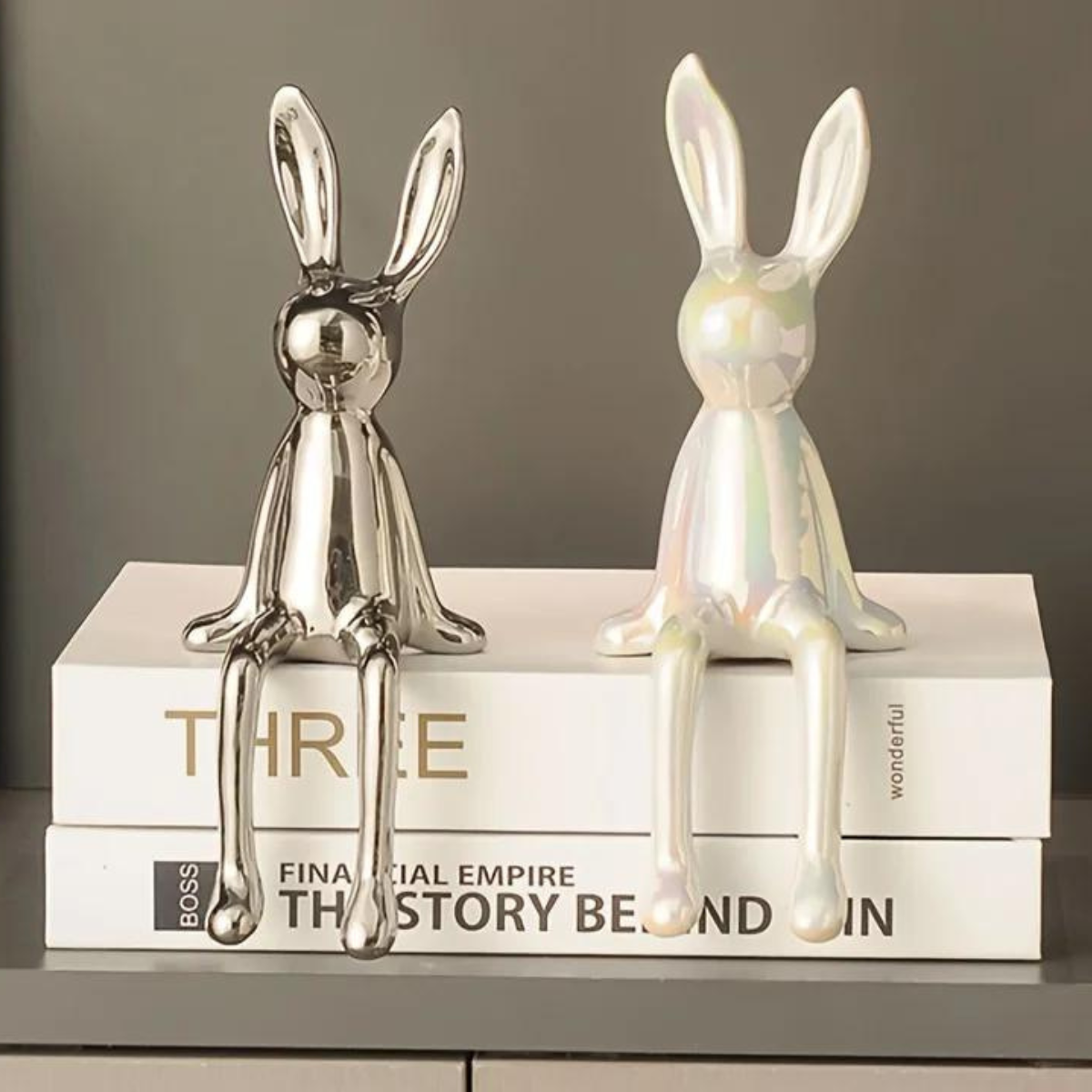 Sitting Rabbit Statue Luxury Decoration