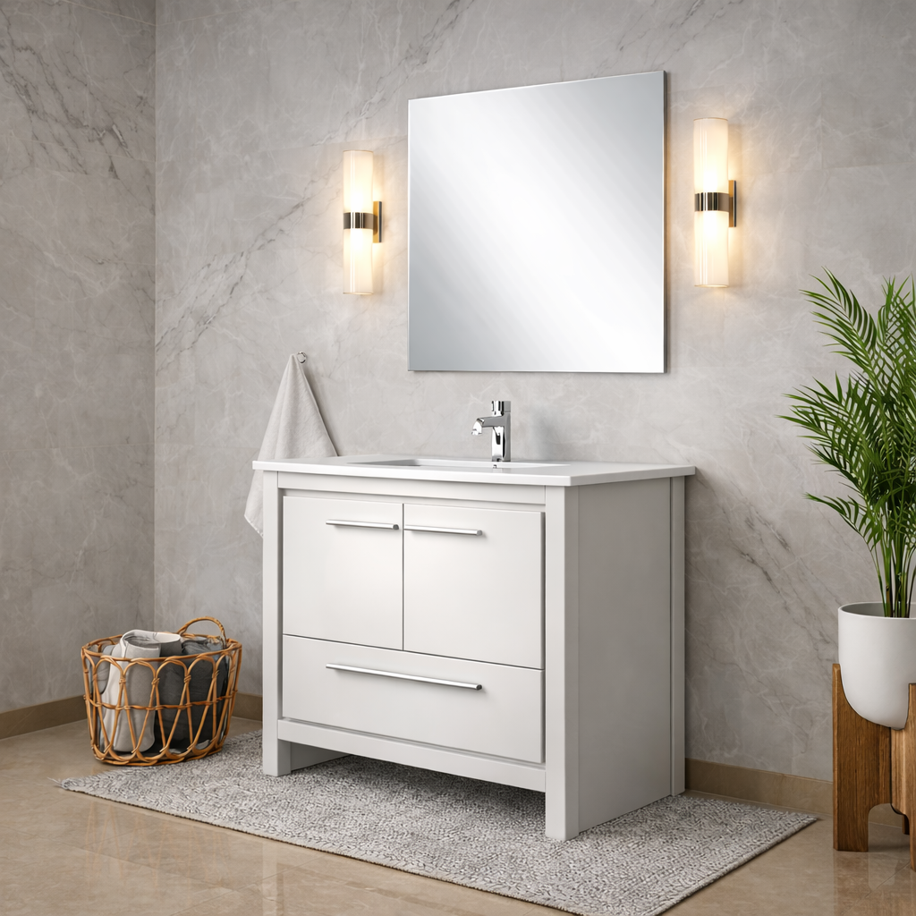 Capri Bianca Vanity Bath Furniture