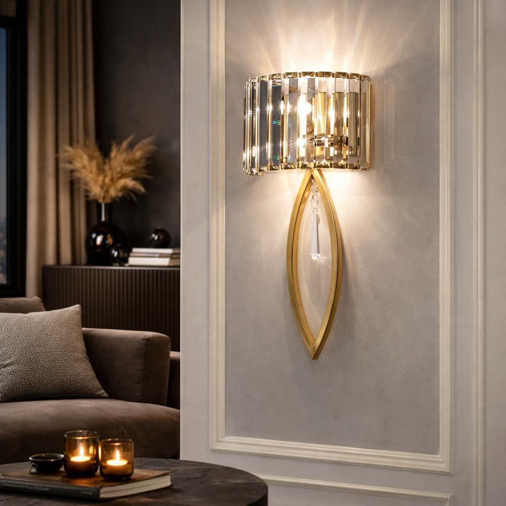 Veloria Crystal Sconces Wall Light