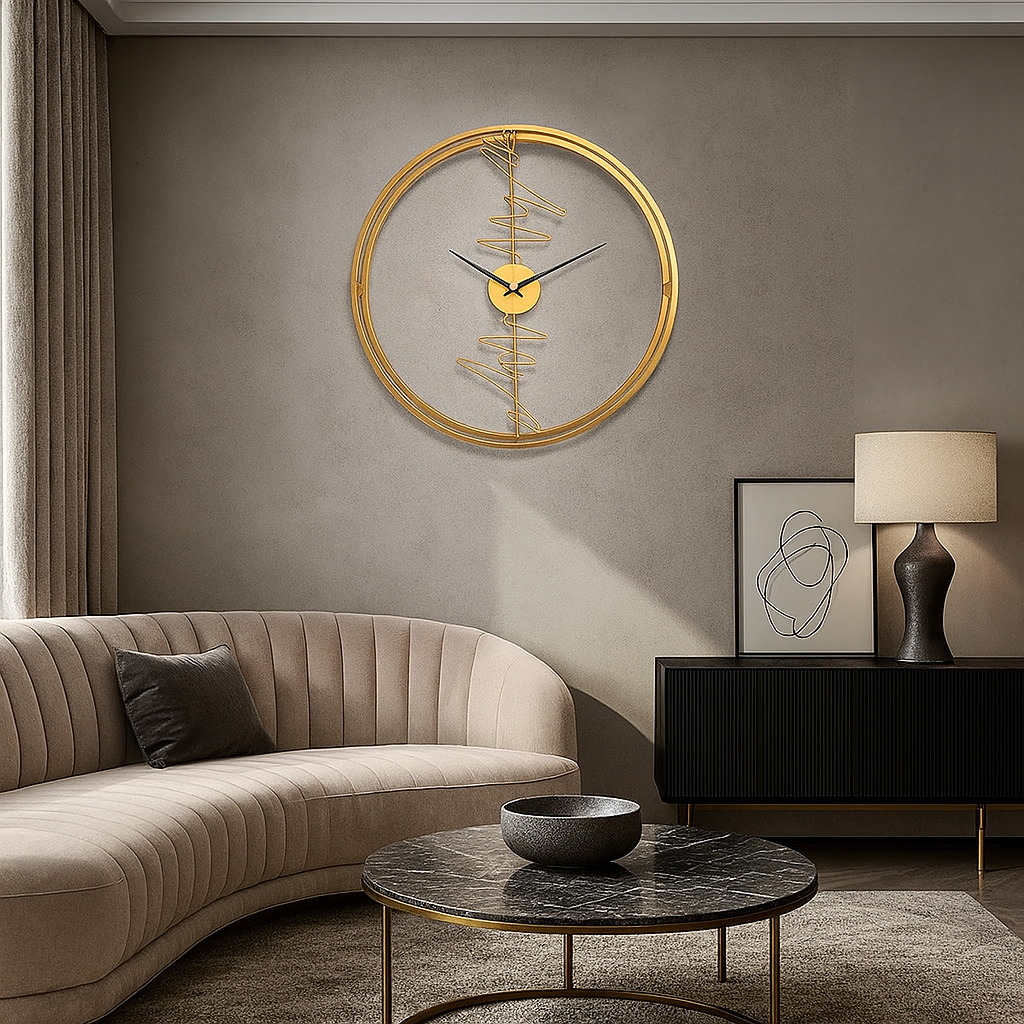 Gilded Horizon Wall Clock