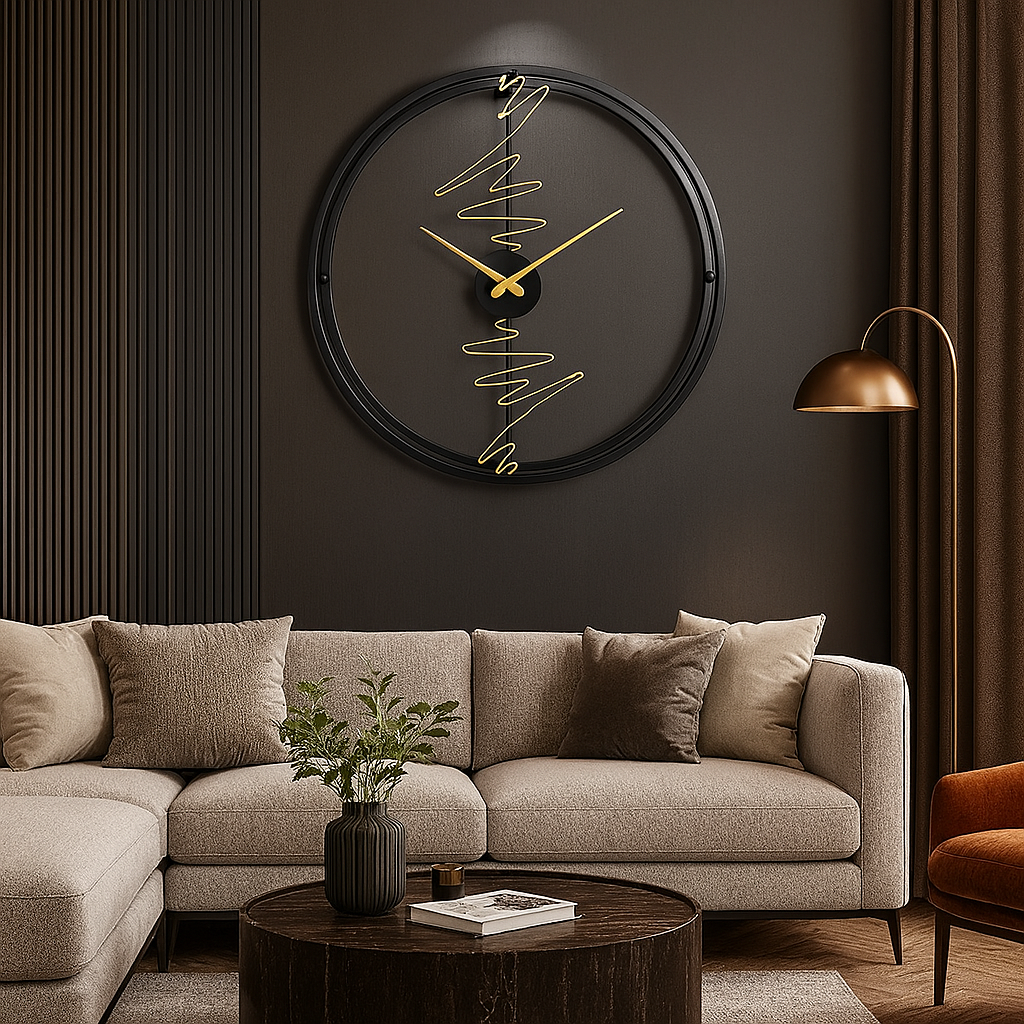 Gilded Horizon Wall Clock