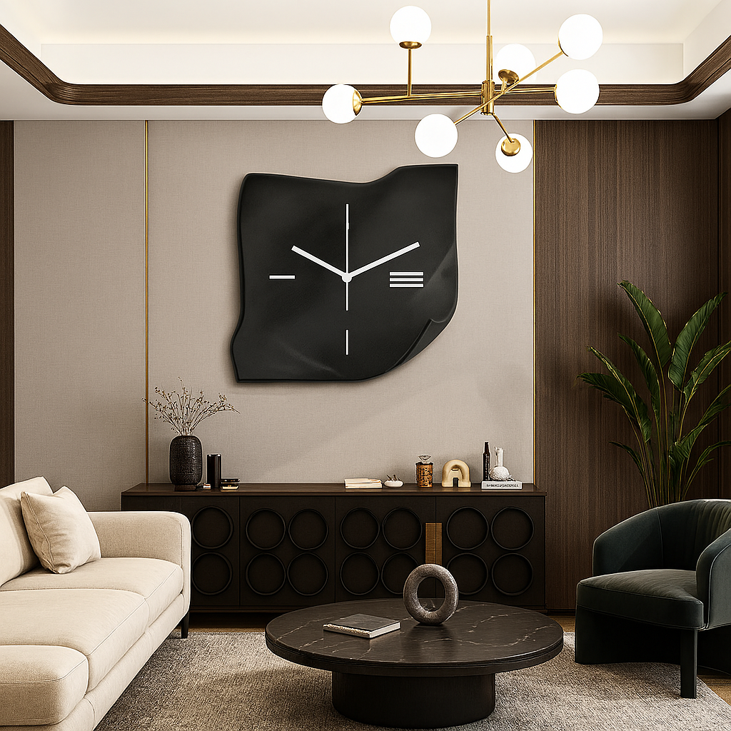 VerraTime Elite Wall Clock | Nordic Art-Inspired Silent Quartz