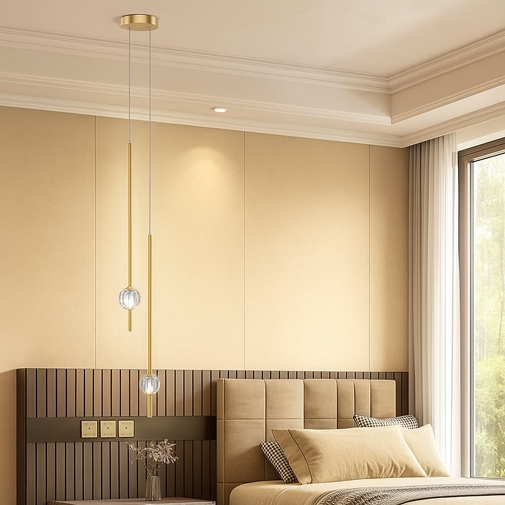 Golden Halo Glass Pendants Lights