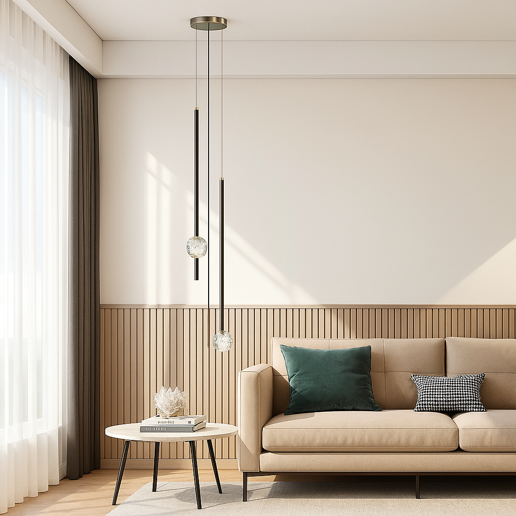 Golden Halo Glass Pendants Lights