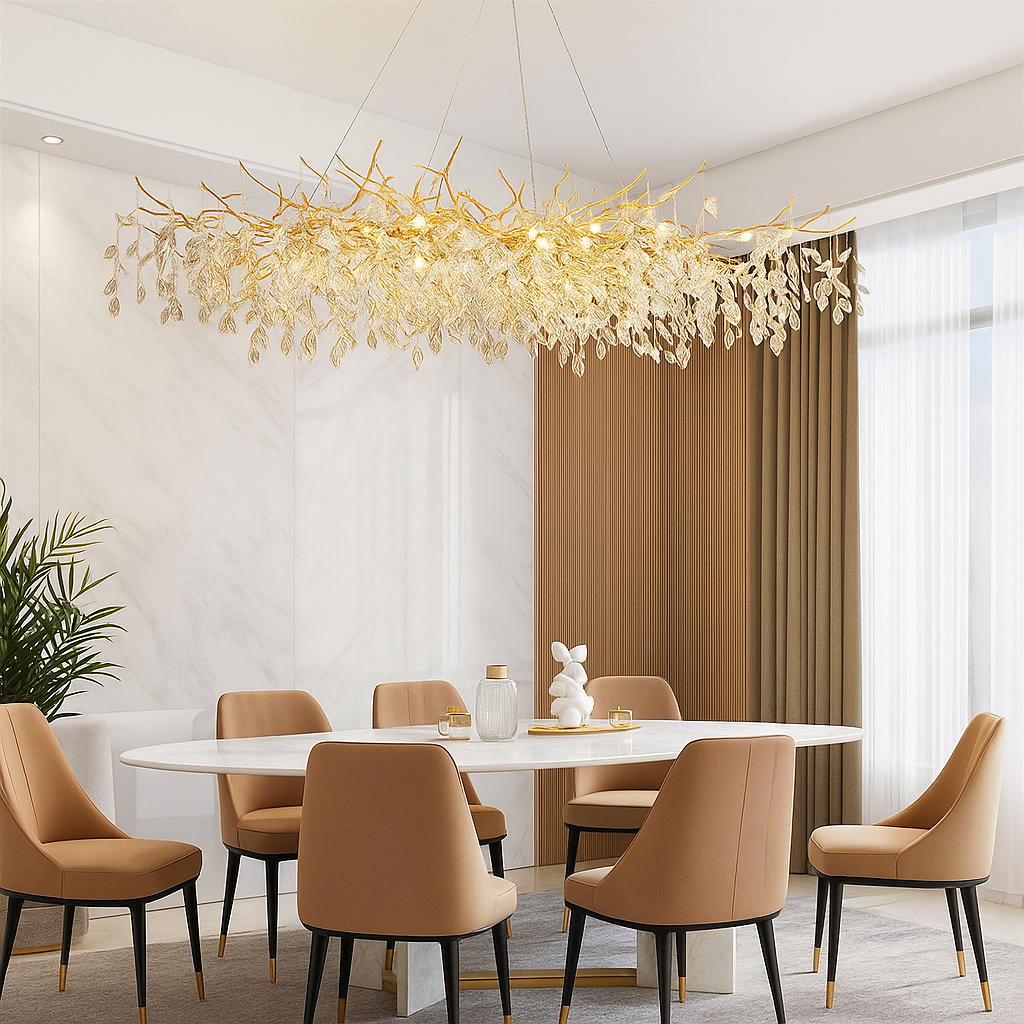 Luminous Symphony Sapphire Chandelier