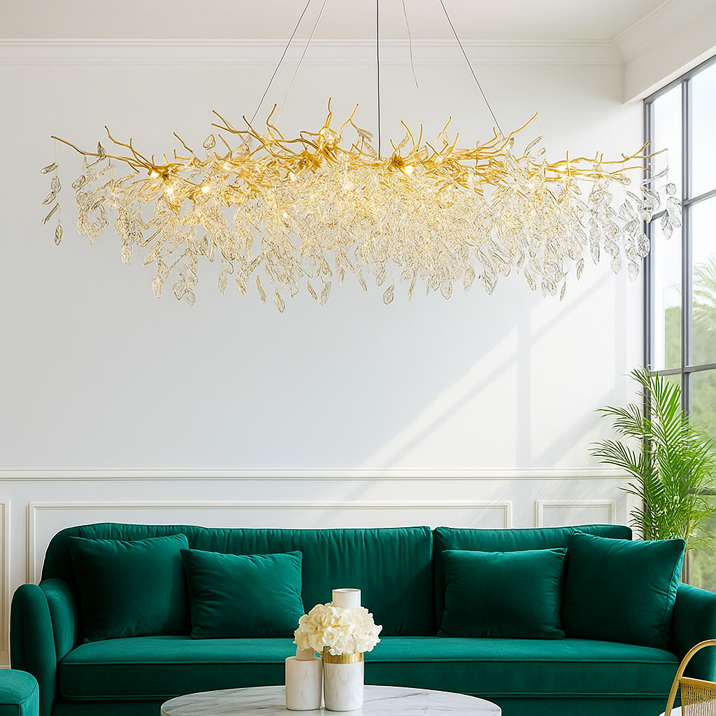 Luminous Symphony Sapphire Chandelier