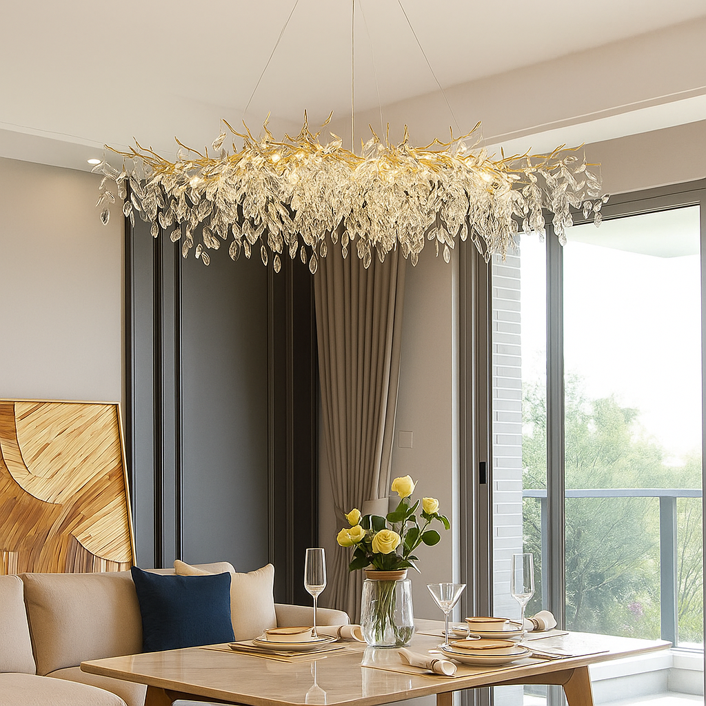 Luminous Symphony Sapphire Chandelier