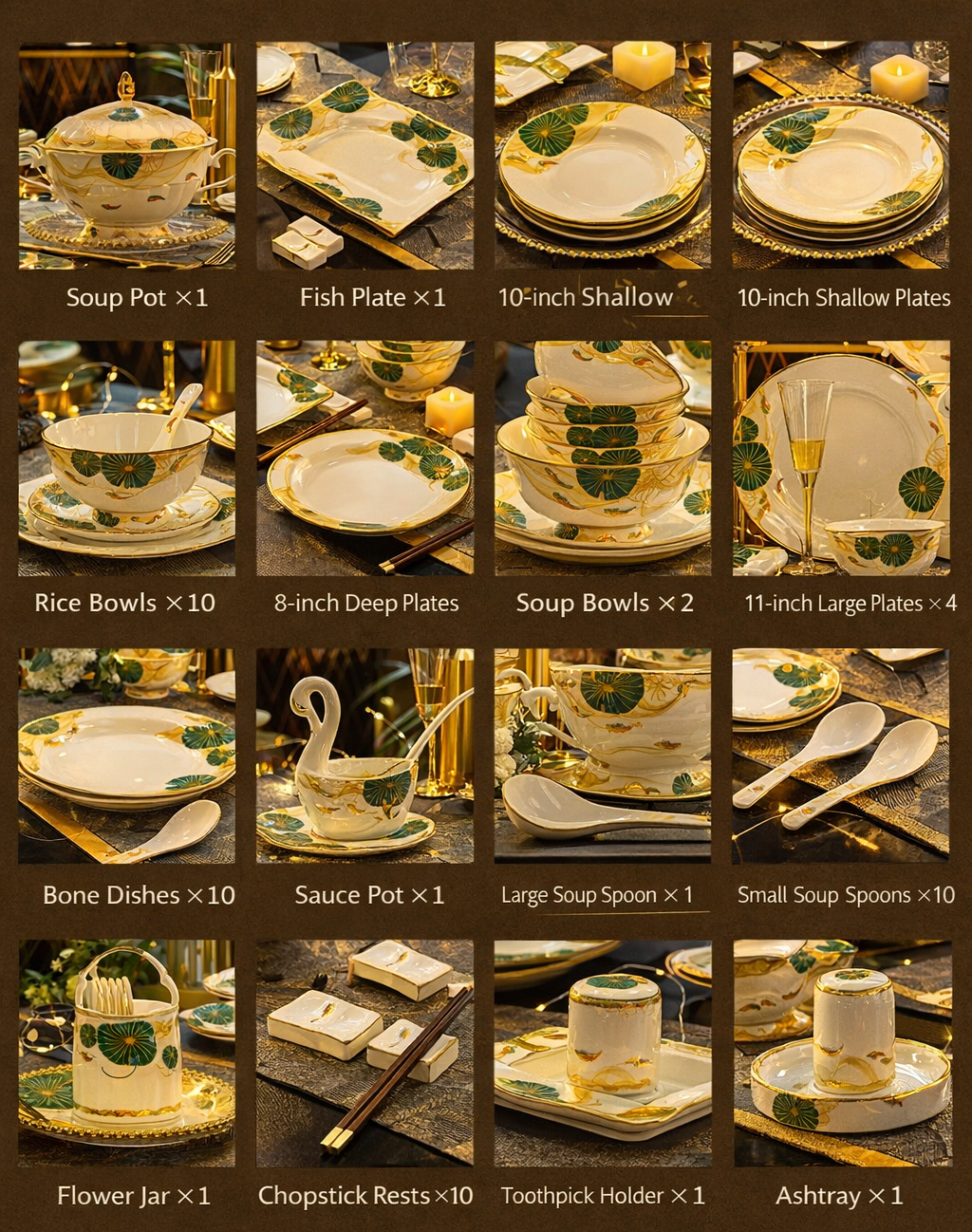 Orvessa Fine Porcelain Set Dinnerware