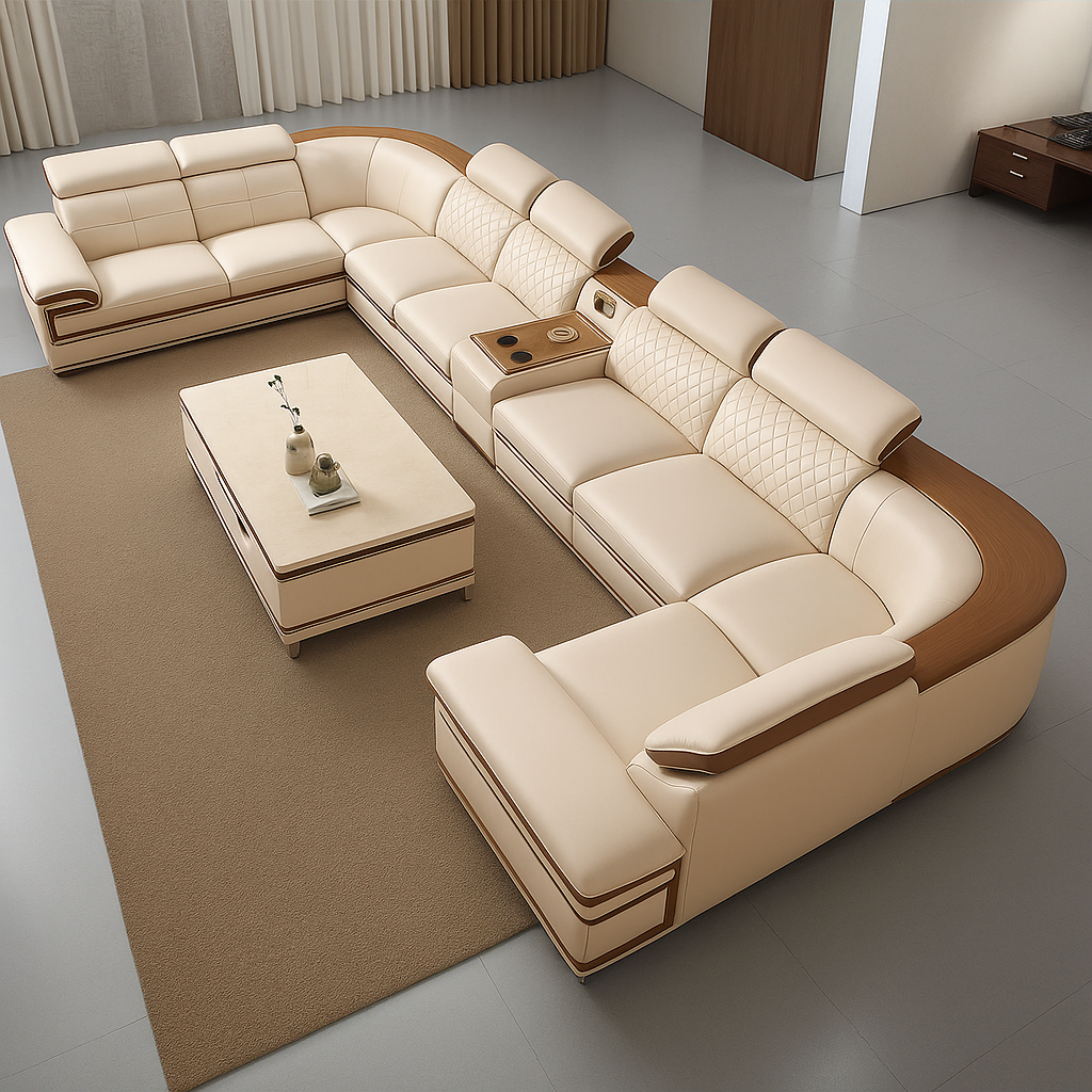 Siena Premium Italian Genuine Leather Sofa
