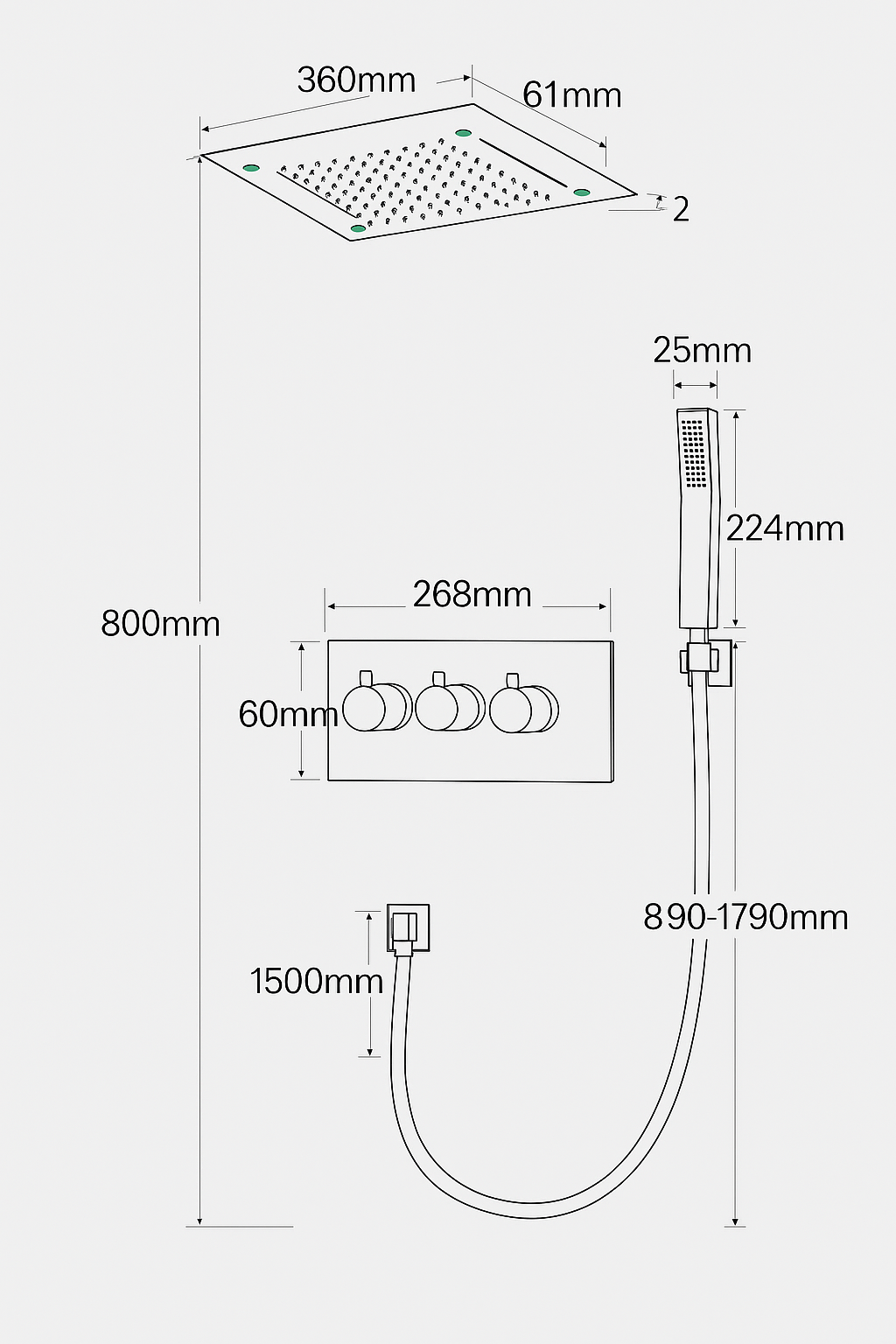 Milano Termico Shower & Faucet