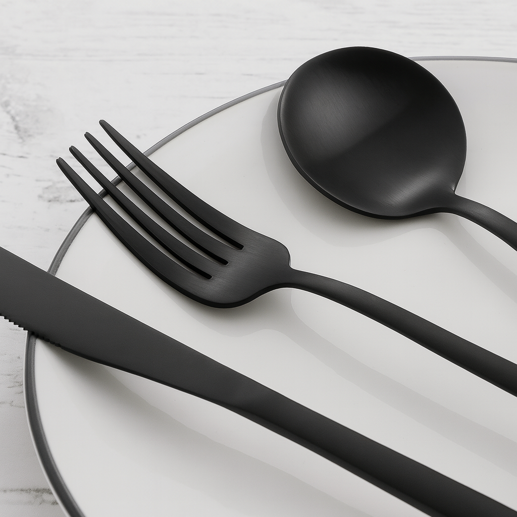 Hathor Obsidian Flatware