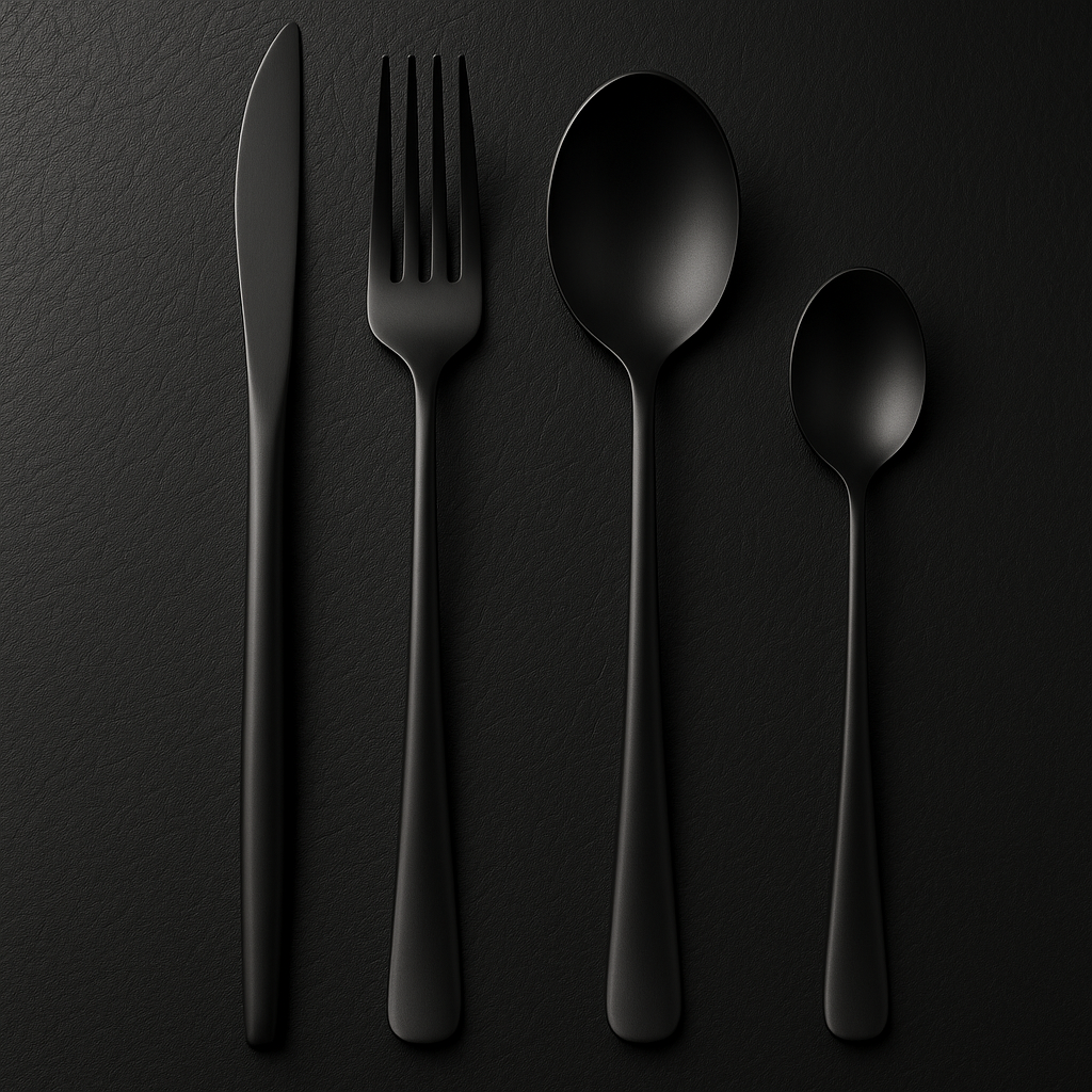 Hathor Obsidian Flatware