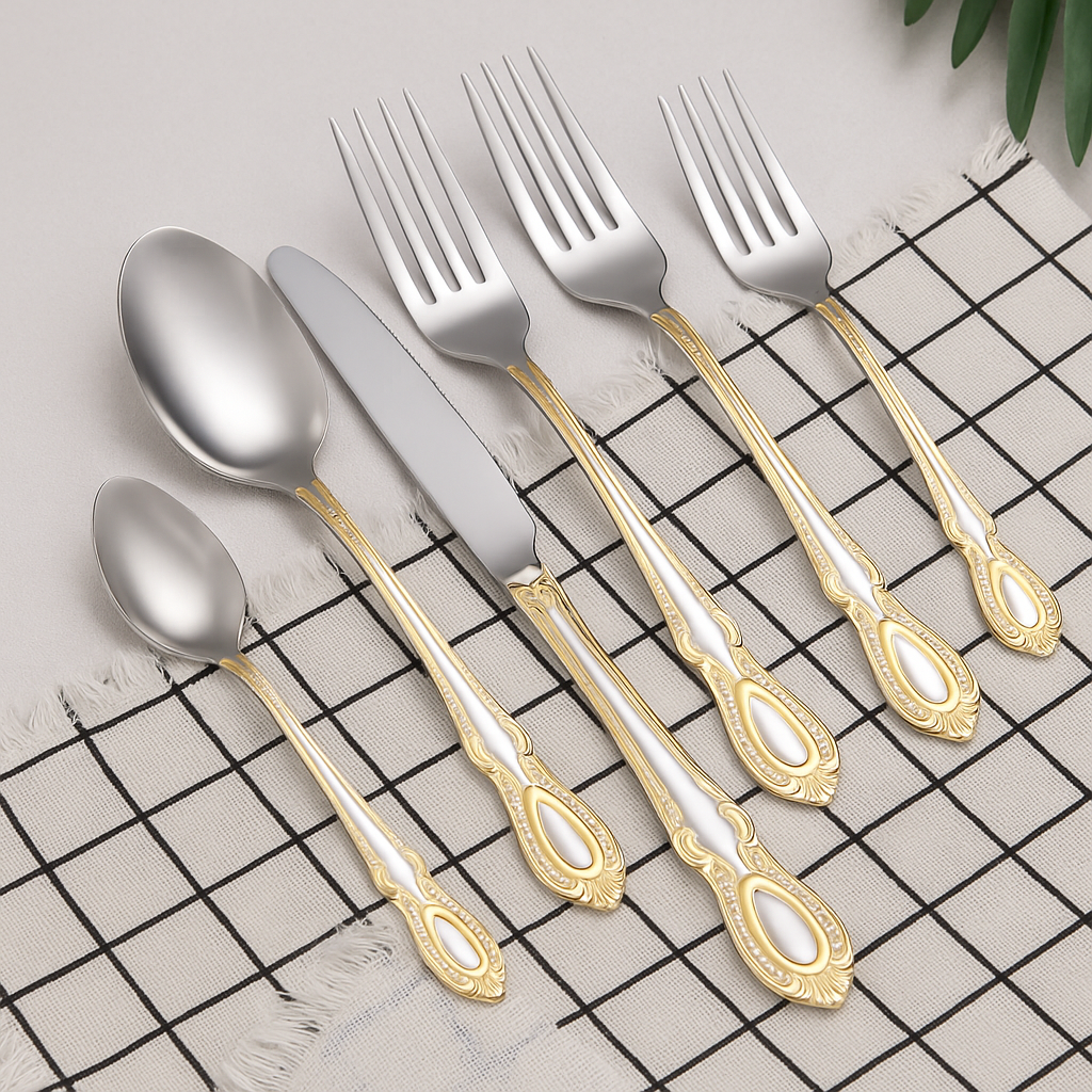 Nefra Gold Cutlery Flatware