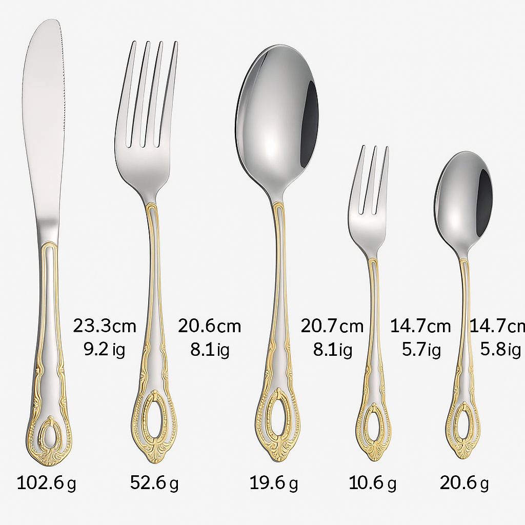 Nefra Gold Cutlery Flatware