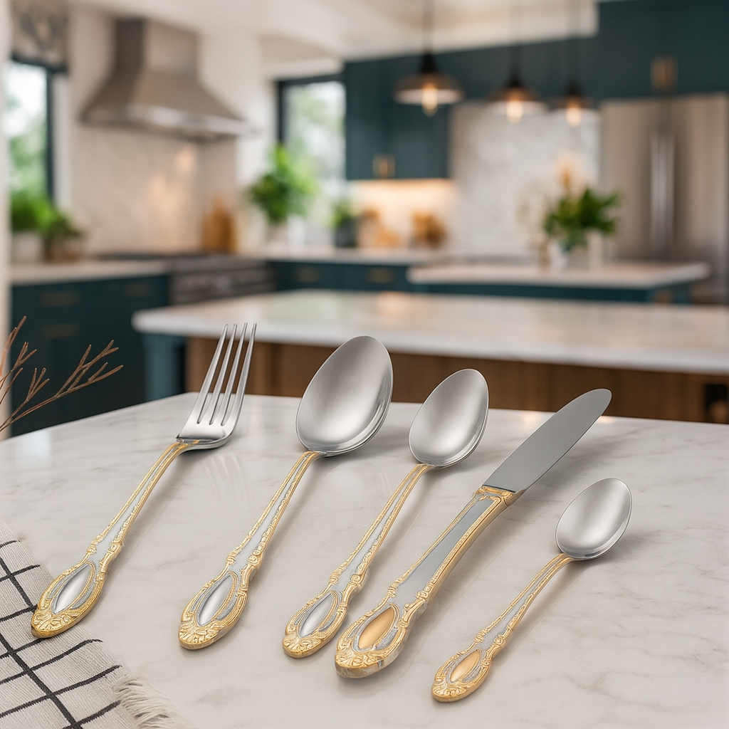 Nefra Gold Cutlery Flatware
