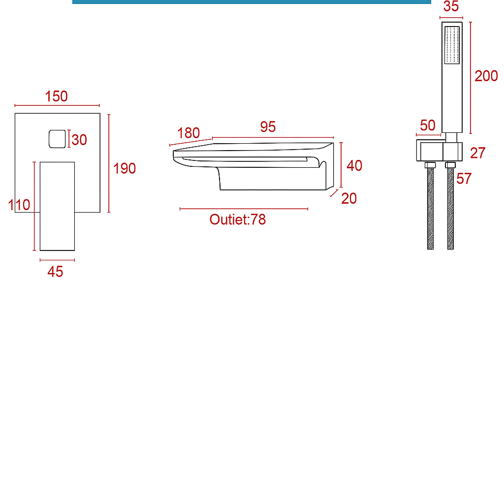 Venezia Cascata Shower & Faucet