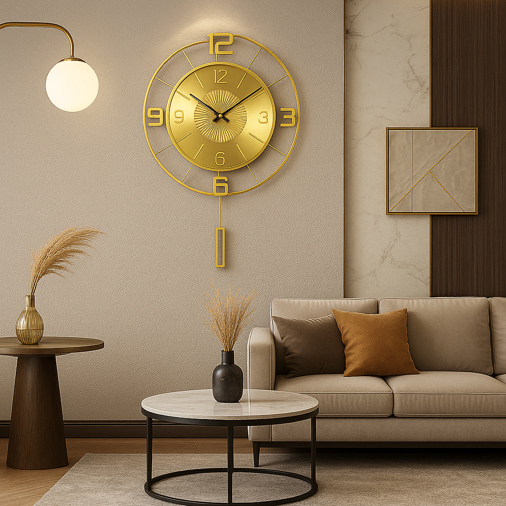 Orbit & Oak Wall Clock