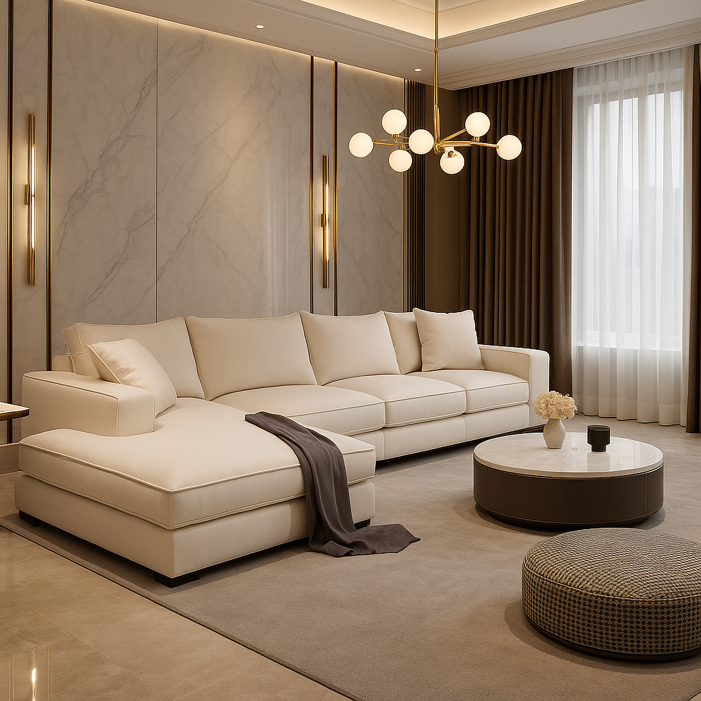 AriaNest Modern Boucle Sofa