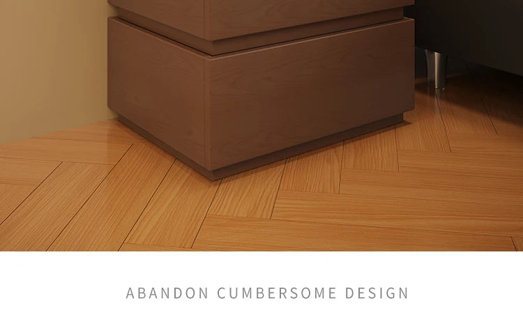 Modern simple bedside table all solid wood new storage locker minimalist household bedroom Suitable for interior decoration