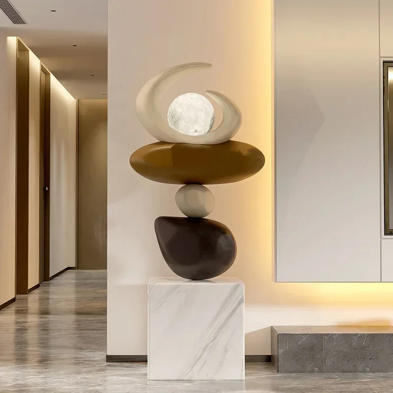 A Large Floor Lamp Living Room Office Decorations Nordic Home Decor Sculptures & Statuette Aesthetic Interior Accessories