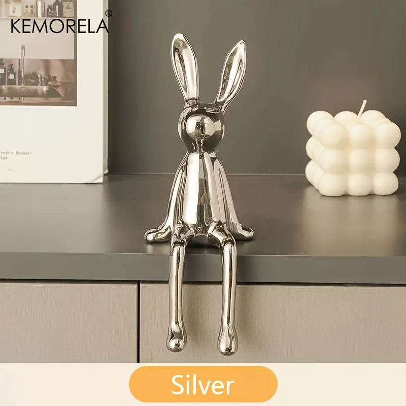 Sitting Rabbit Statue Luxury Decoration
