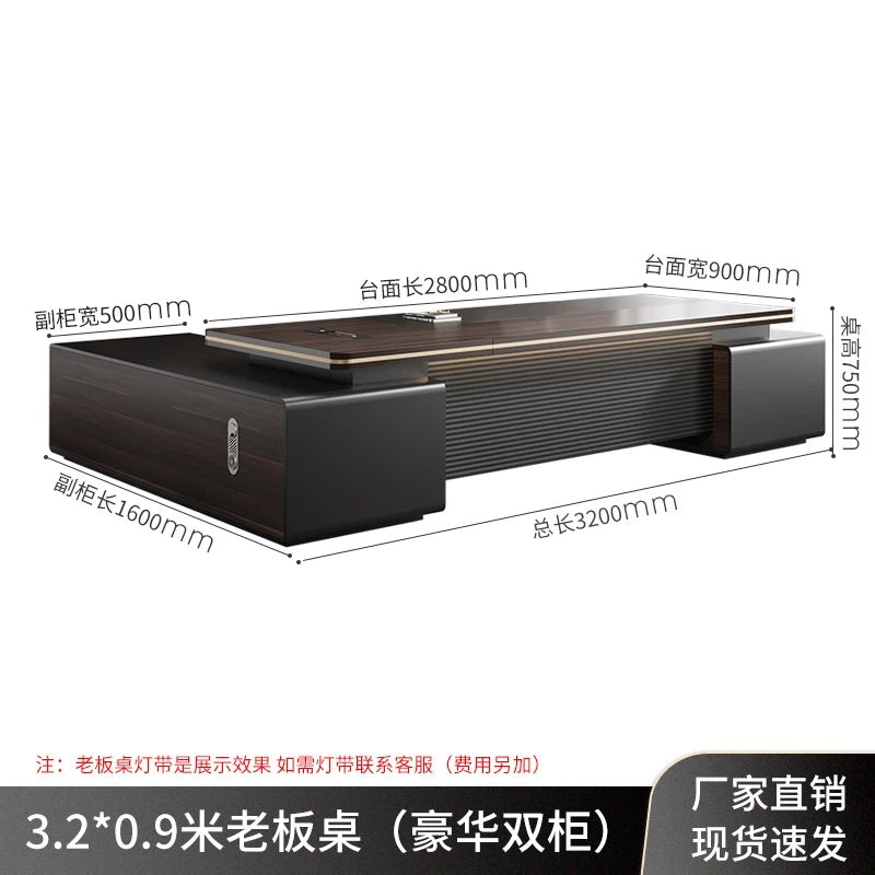 Luxury Height Office Desk Drawer Wide Corner Writing Laptop Study Office Desk Computer Storage Home Table De Bureau Furniture