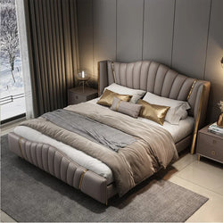 Camelot Leather King Bed