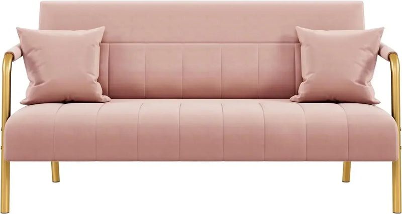 BlushGlam Velvet Loveseat Sofa