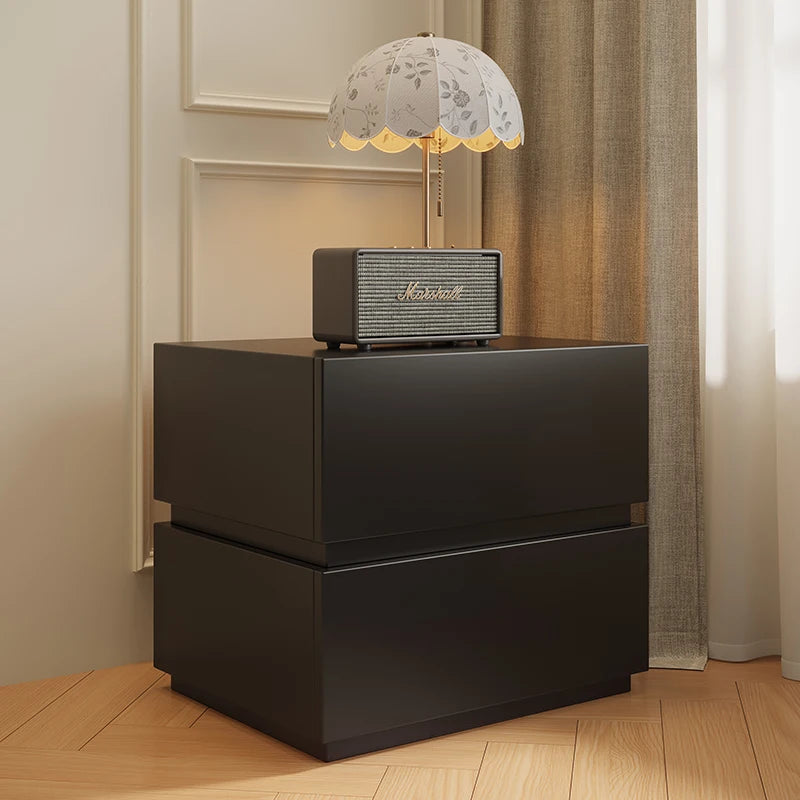 Modern simple bedside table all solid wood new storage locker minimalist household bedroom Suitable for interior decoration