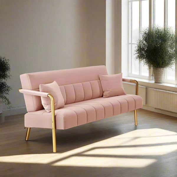 BlushGlam Velvet Loveseat Sofa