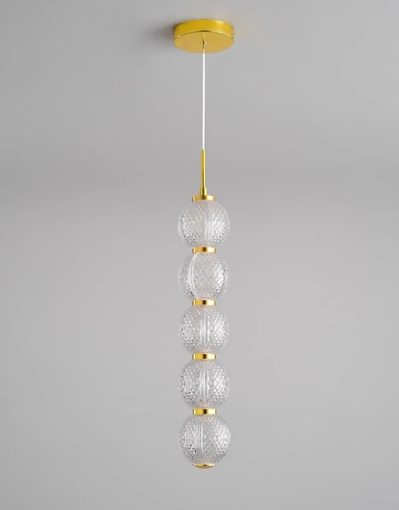 Transparent Acrylic Ball LED Pendant Lights Bedroom Parlor Dining Room Hanging Lamp Height Adjustable Dropshipping