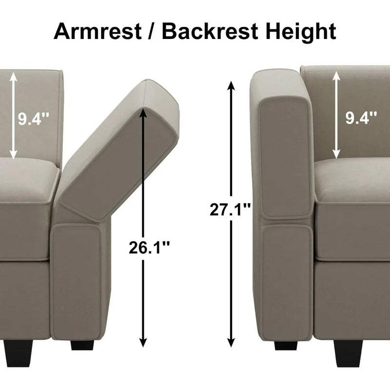 StorEase Oversized Modular U-Shaped Sectional Sofa