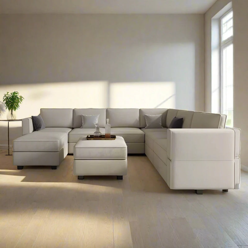 StorEase Oversized Modular U-Shaped Sectional Sofa