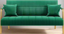 BlushGlam Velvet Loveseat Sofa