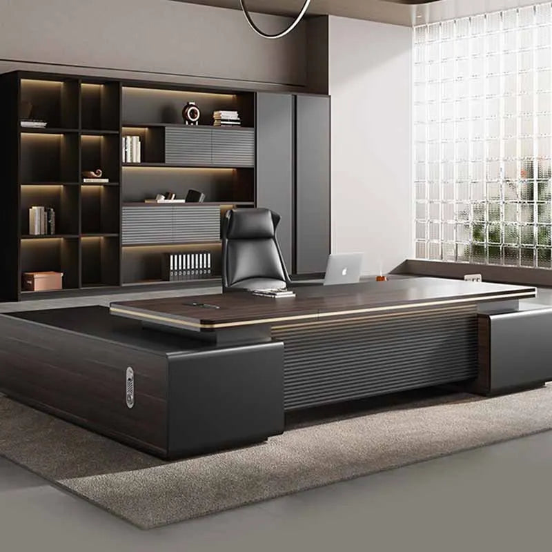 Luxury Height Office Desk Drawer Wide Corner Writing Laptop Study Office Desk Computer Storage Home Table De Bureau Furniture