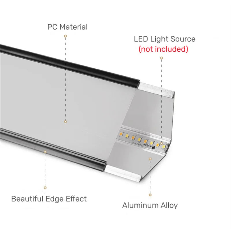 Modern LED Aluminum Profile for Indoor Linear Lighting