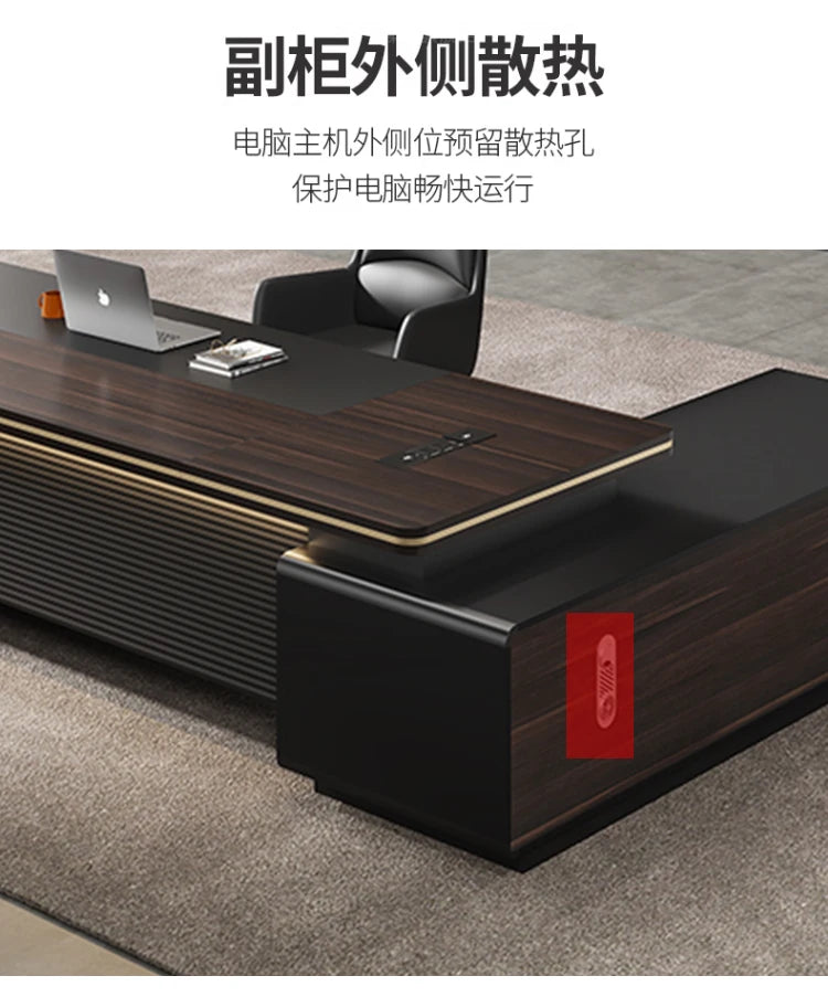 Luxury Height Office Desk Drawer Wide Corner Writing Laptop Study Office Desk Computer Storage Home Table De Bureau Furniture