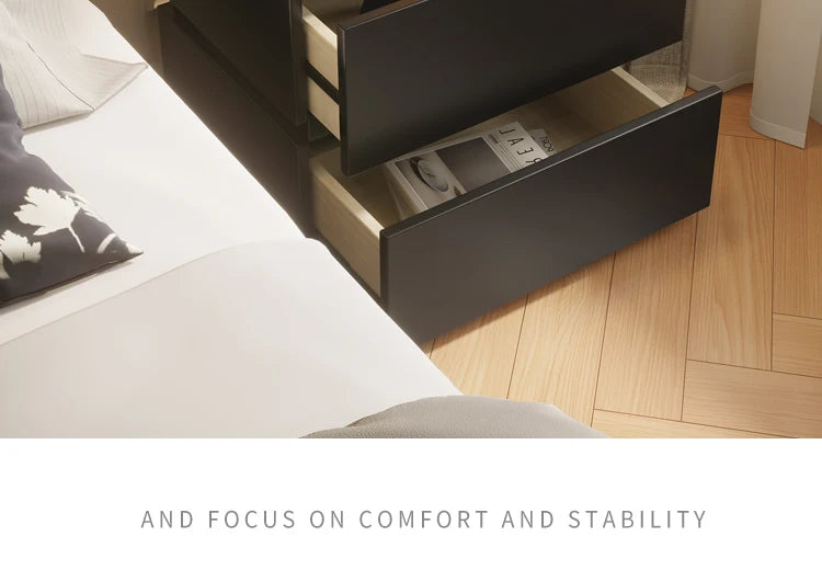 Modern simple bedside table all solid wood new storage locker minimalist household bedroom Suitable for interior decoration