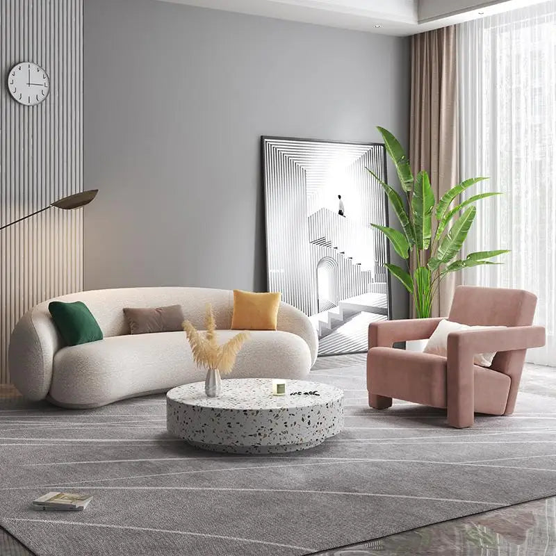 Minimalist designer Udler single sofa chair simple home art casual fabric comfortable living room armchair
Furniture Home