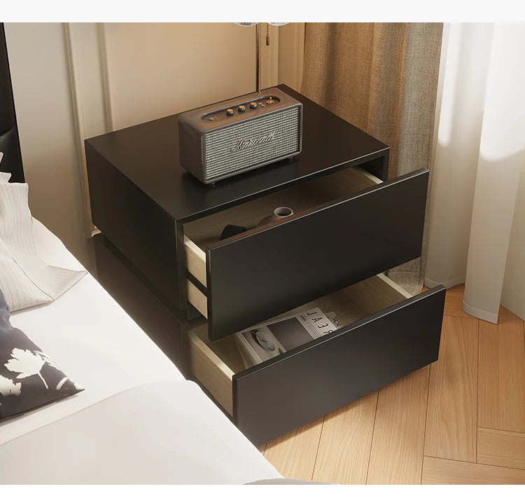 Modern simple bedside table all solid wood new storage locker minimalist household bedroom Suitable for interior decoration