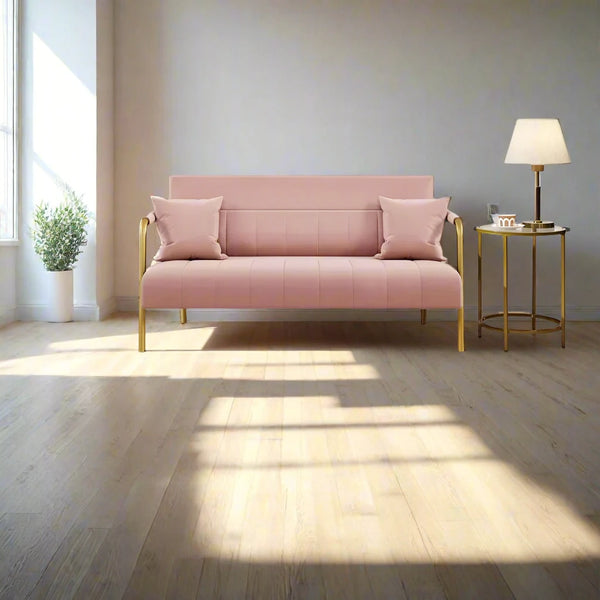 BlushGlam Velvet Loveseat Sofa