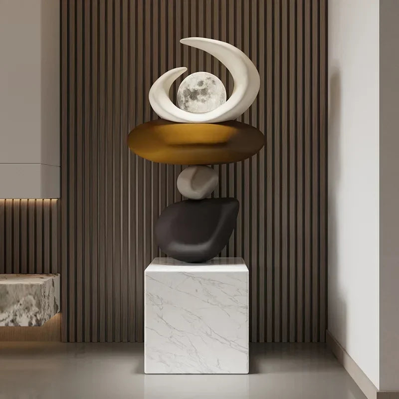 A Large Floor Lamp Living Room Office Decorations Nordic Home Decor Sculptures & Statuette Aesthetic Interior Accessories