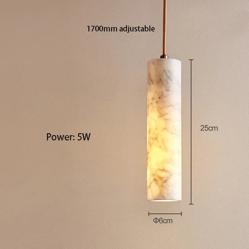 Nordic Marble Led Pendant Lamps Handmade Light Minimalism Chandelier for Living Dining Study Room Art Lighting Parlor Home Decor