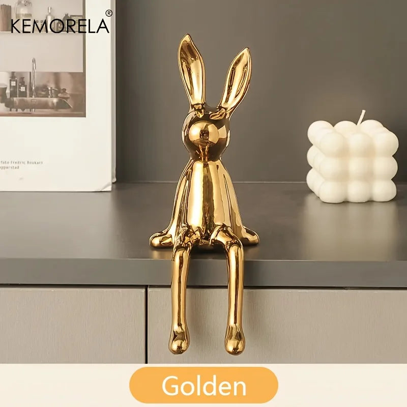 Sitting Rabbit Statue Luxury Decoration