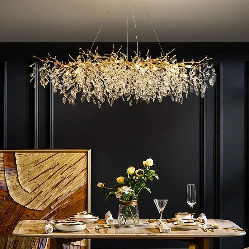 Luminous Symphony Sapphire Chandelier